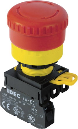Vészkikapcsoló 22 mm, 240 V/AC 6 A, Idec YW1B-V4E01R
