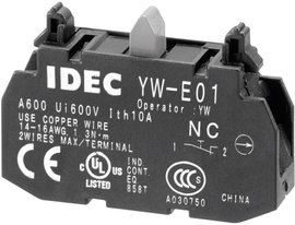 Egyszerű csatlakozóblokk, csavaros kivitel, 240 V/AC 6 A, Idec YW-E01