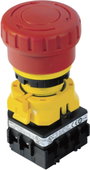 Vészkikapcsoló 22 mm, 250 V/AC 3 A, 1 záró/3 nyitó, Idec XW1E-LV413Q4MFR bélyegkép