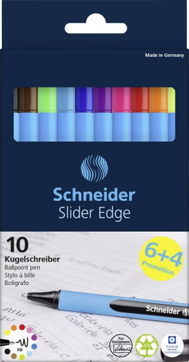 Schneider Schreibgeräte 10 db Slider Edge XB Karton-Etui 10 Stück Promotion 152260 Golyóstoll Írás s