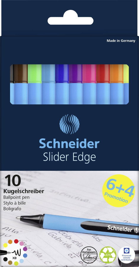 Schneider Schreibgeräte 10 db Slider Edge XB Karton-Etui 10 Stück Promotion 152260 Golyóstoll Írás s