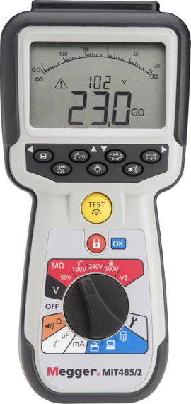 Megger MIT485/2 Szigetelésmérő műszer 50 V, 100 V, 250 V, 500 V 100 GΩ