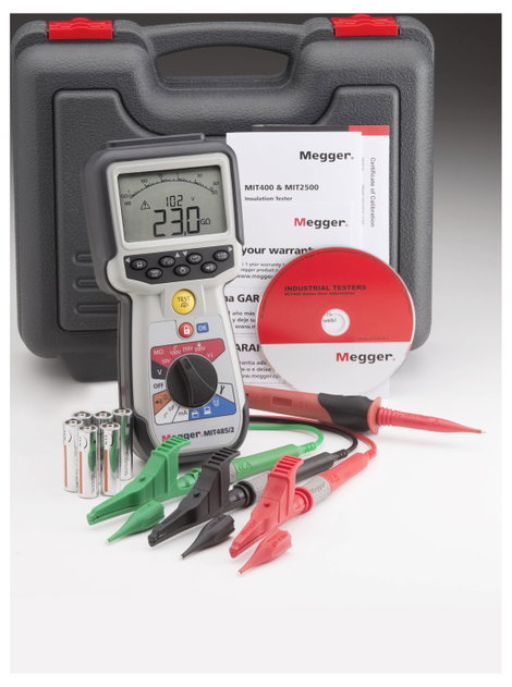 Megger MIT485/2 Szigetelésmérő műszer 50 V, 100 V, 250 V, 500 V 100 GΩ 2. kép