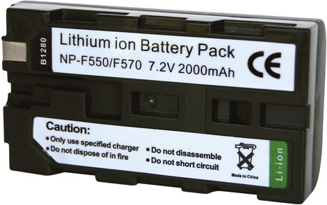 NP-F550 Sony kamera akku 7,2 V 2000 mAh, Conrad energy