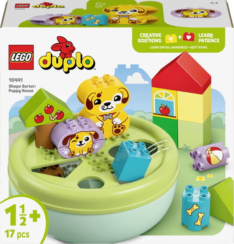 LEGO® DUPLO® 10441 Alakzatválogató: Kölyökkutya Ház