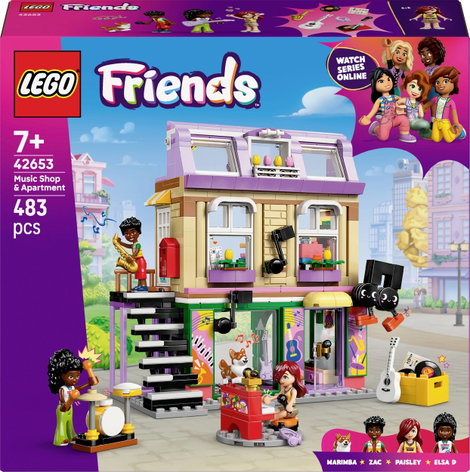 LEGO® FRIENDS 42653 Zenebolt és lakás