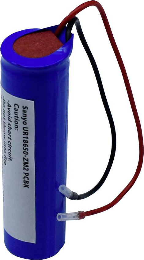 Sanyo UR18650-ZM2 PCBK Speciális akku 18650 Kábel Lítiumion 3.7 V 2420 mAh