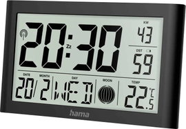 Hama 00222217 Rádiójel vezérlésű óra 200 mm x 26 mm x 120 mm