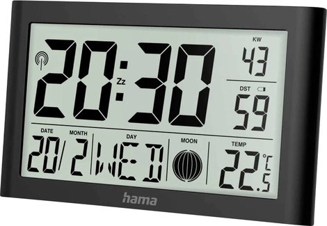 Hama 00222217 Rádiójel vezérlésű óra 200 mm x 26 mm x 120 mm