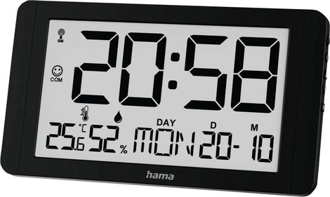 Hama 00222215 Rádiójel vezérlésű óra 248 mm x 140 mm x 30 mm