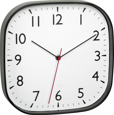TFA Dostmann 60.3076.01 Kvarc Falióra 279 mm x 49 mm x 279 mm Fekete Zajtalan óraszerkezet