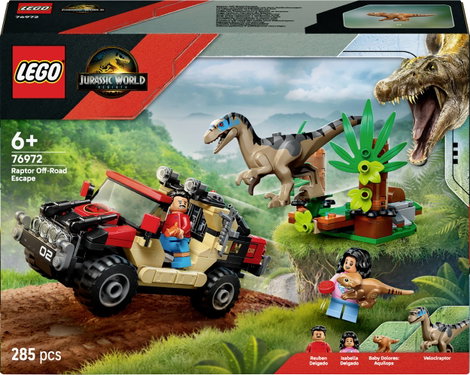 LEGO® JURASSIC WORLD™ 76972 Raptor: Üldözés terepjáróval