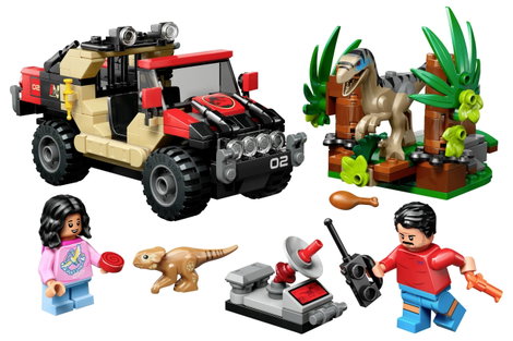 LEGO® JURASSIC WORLD™ 76972 Raptor: Üldözés terepjáróval 2. kép