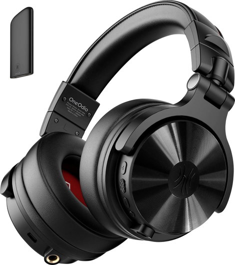 OneOdio Studio Max 1 DJ Over Ear fejhallgató Bluetooth®, Vezetékes, Vezeték nélküli Fekete High-Reso