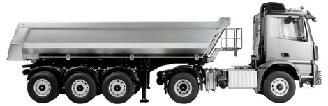 Amewi 22696 Mercedes-Benz Arocs Sattelzug mit Kippauflieger 4x4 1:14 RTR anthrazit 1:14 Elektro RC k 3. kép