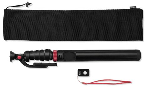 Hama Handy-Stativ Solid 160 2D, Reisestativ, Fernauslöser, max. 160 cm Háromlábú állvány Fekete 2. kép