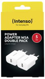 Intenso W5A white double pack USB-C adapter 5 W USB-A Fehér Aljzat dugó 2. bélyegkép