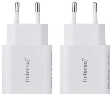 Intenso W5A white double pack USB-C adapter 5 W USB-A Fehér Aljzat dugó 4. kép