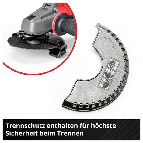 Einhell 4431140+4540011 Akkus sarokcsiszoló 125 mm akku nélkül, töltő nélkül 18 V 6. kép