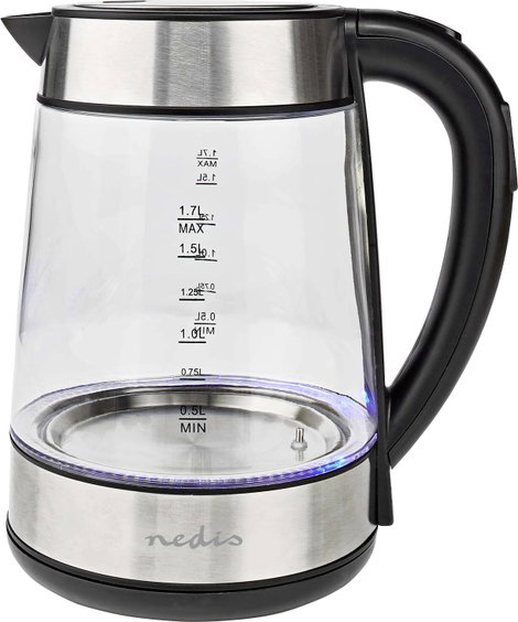 Nedis KAWK320EGS Vízforraló Ezüst, Átlátszó Tartalom: 1.7 l