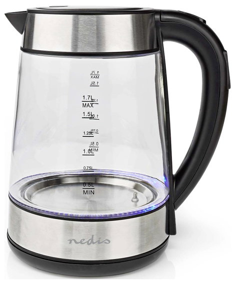 Nedis KAWK320EGS Vízforraló Ezüst, Átlátszó Tartalom: 1.7 l 2. kép