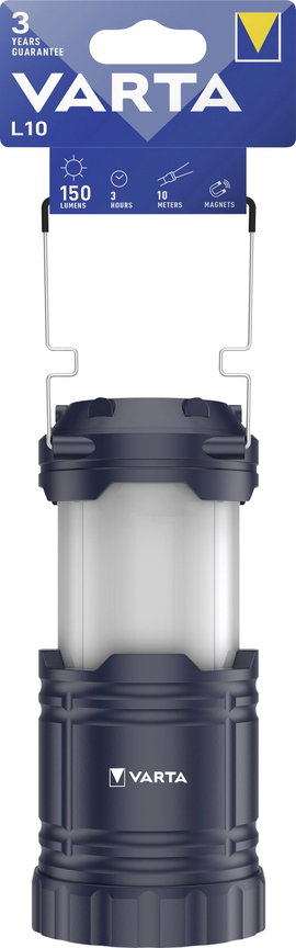 Varta 15673101111 VARTA Lantern L10 3AA ohne Batt. Kemping lámpás 150 lm 272 g Fekete