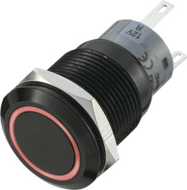Vandálbiztos nyomógomb 250 V/AC 5 A 1 x Ki/(Be) piros TRU COmPONENTS LAS1-AGQ-11E/R IP67