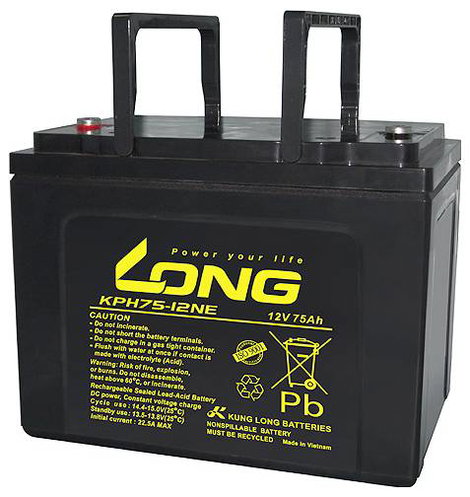 Ólomakku KungLong KPH75-12NE-M Ólom-vlies (AGM) 75 Ah 12 V 1 db