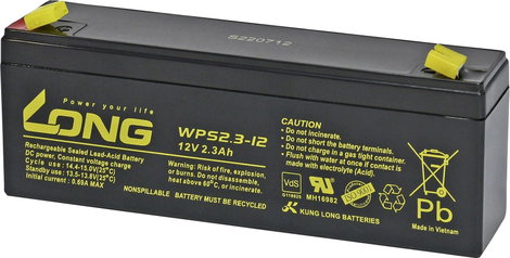 Ólomakku KungLong WPS2.3-12-M/F1 Ólom-vlies (AGM) 2.3 Ah 12 V 1 db