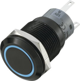 Vandálbiztos nyomógomb 250 V/AC 5 A 1 x Ki/(Be) kék TRU COmPONENTS LAS1-AGQ-11E/B IP67