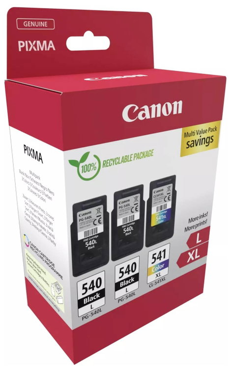 Canon Tinta 540L x2/CL-541XL Multipack Eredeti 3 db-os csomag Fekete, Színes 5224B017 2. kép