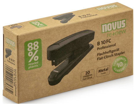 Novus Office NOVUS B10 FC PRO re+new schwarz 020-1958 Lapos tűzőgép Fekete 2. kép