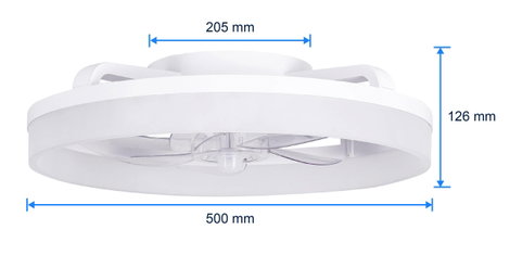 Westinghouse Mennyezeti ventilátor 20 W (Ø x Ma) 500 mm x 165 mm Fehér Időzítő, Távirányítóval, Vilá 7. kép