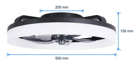 Westinghouse Mennyezeti ventilátor 20 W (Ø x Ma) 500 mm x 165 mm Fekete Időzítő, Távirányítóval, Vil 7. kép