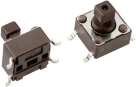 SMD nyomógomb 12 V/DC 50 mA, 1 x ki/(be), Mentor 1254.1007