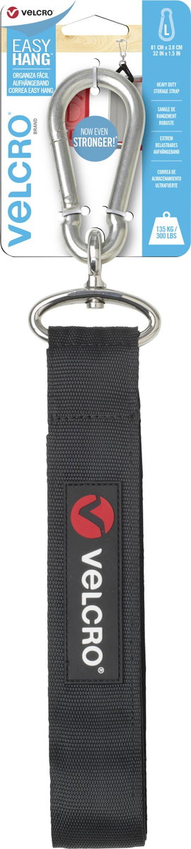 VELCRO® Tépőzáras heveder Pánttal Extra erős (H x Sz) 813 mm x 25 mm Fekete 1 db