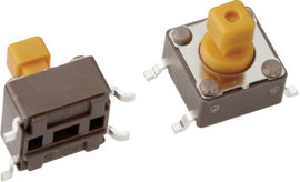 SMD nyomógomb 12 V/DC 50 mA, 1 x ki/(be), Mentor 1254.1207