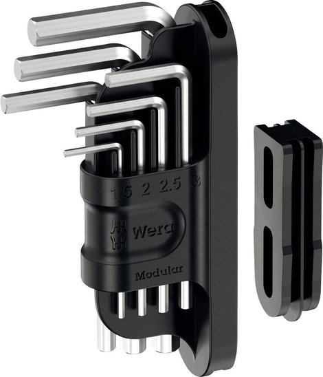 Wera Tool-Check Modular Winkelschlüssel 1 Belső hatlap Hajlított csavarhúzó készlet 1.5 mm, 2 mm, 2.