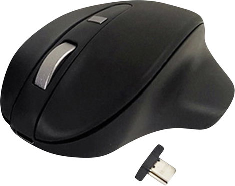 Matias M20DCBB Ergonomikus egér Vezeték nélküli Optikai Fekete 4 Gombok 1000 dpi, 1600 dpi Ergonómik