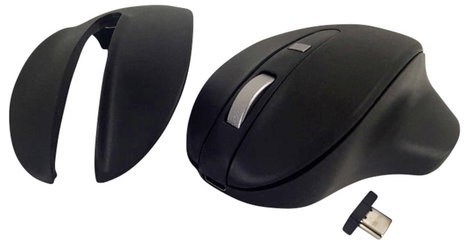 Matias M20DCBB Ergonomikus egér Vezeték nélküli Optikai Fekete 4 Gombok 1000 dpi, 1600 dpi Ergonómik 4. kép
