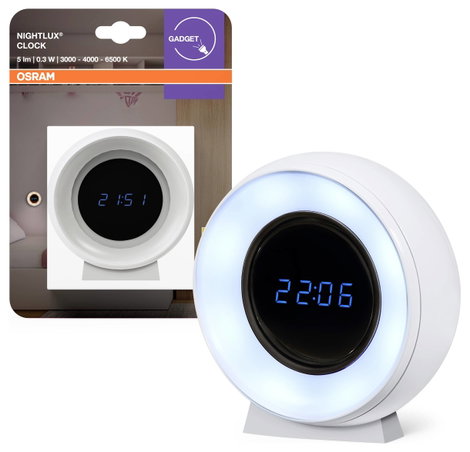 OSRAM HOMELIGHTING Nightlux Clock 0.3W 4099854530838 LED-es éjszakai fény 2. kép