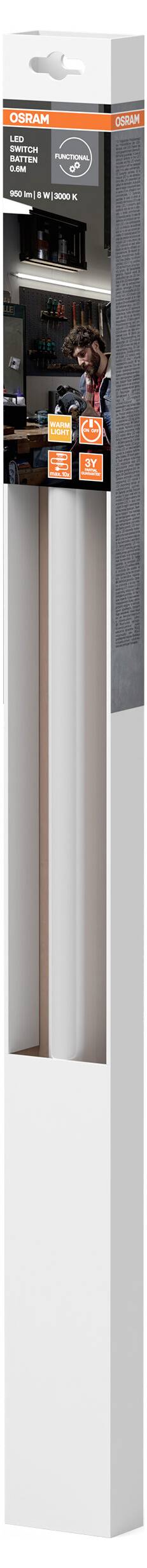 OSRAM HOMELIGHTING LED Switch Batten 600 mm 8 W 3000 K LED-es polc alá szerelhető lámpa 3. kép