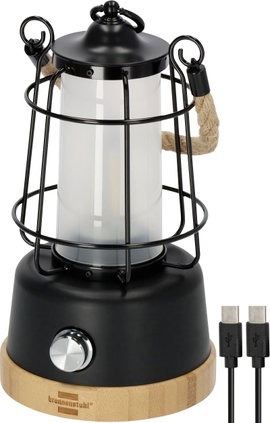 Brennenstuhl 1171800010 Kemping lámpás, Kemping lámpa 350 lm Akkuról üzemeltetett 570 g Fekete, Fa