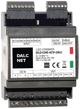 Dalcnet DLD1248-4CV-DALI Dimmer (fényerőszabályzó) 4 csatornás