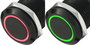 Vandálbiztos nyomógomb 250 V/AC 5 A 1 x Ki/(Be) piros/zöld TRU COmPONENTS LAS1-AGQ-11E/R-G IP67 bélyegkép