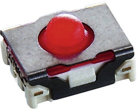SMD nyomógomb 42 V/DC, 0,1 A, 1 x ki/(be), RAFI MICON 5 1.14.002.111/0000
