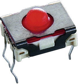 SMD nyomógomb 42 V/DC, 0,1 A, 1 x ki/(be), RAFI MICON 5 1.14.002.106/0000