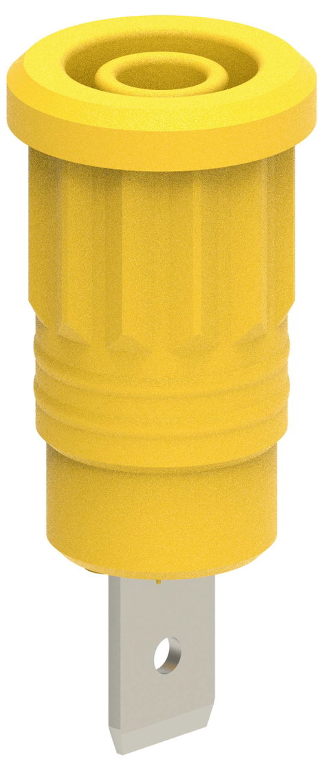 Electro PJP 3286-CD1-J Biztonsági bepréselhető hüvely Sárga 1 db 2. kép