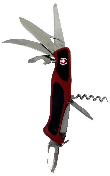 Victorinox Ranger 57 M Grip 0.9583.MC Többfunkciós kés Funkciószám 13 Piros/fekete