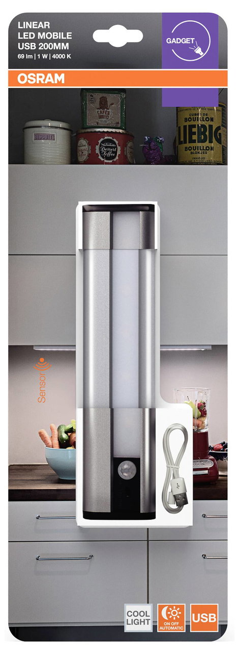 OSRAM HOMELIGHTING Linear LED Mobile USB 200 White 4099854497391 LED-es polc alá szerelhető lámpa 3. kép